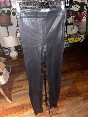 Frame Denim Black Skinny Faux-Leather Jeans